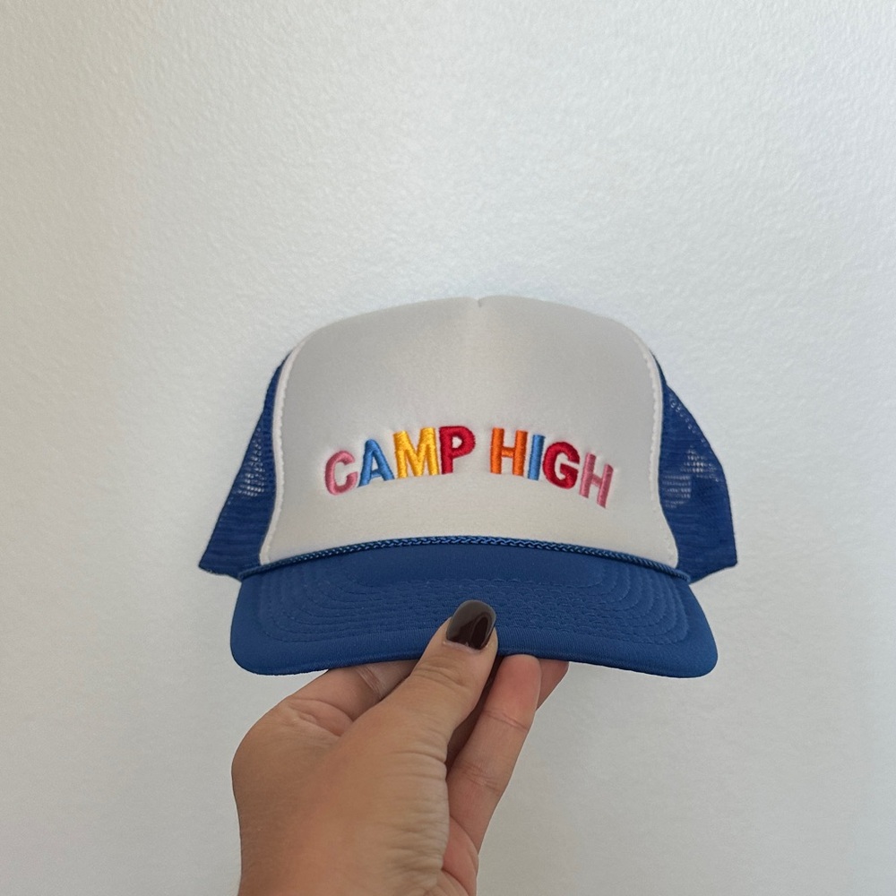 Camp High Collective Blue and White Trucker Hat